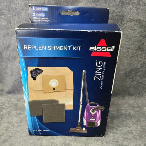 Bissell Zing Canister Vacuum Replenishment Kit Dust Bag Filter Fits 2154 Models - Picture 9 of 9